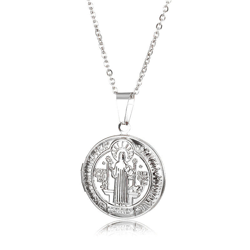 Free Today: Christ Classic St. Benedict Pendant Titanium Necklace