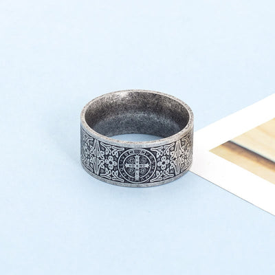Christianartworkshop Vintage St. Benedict Catholic Ring