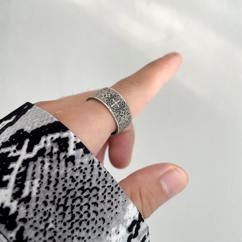 Christianartworkshop Vintage St. Benedict Catholic Ring