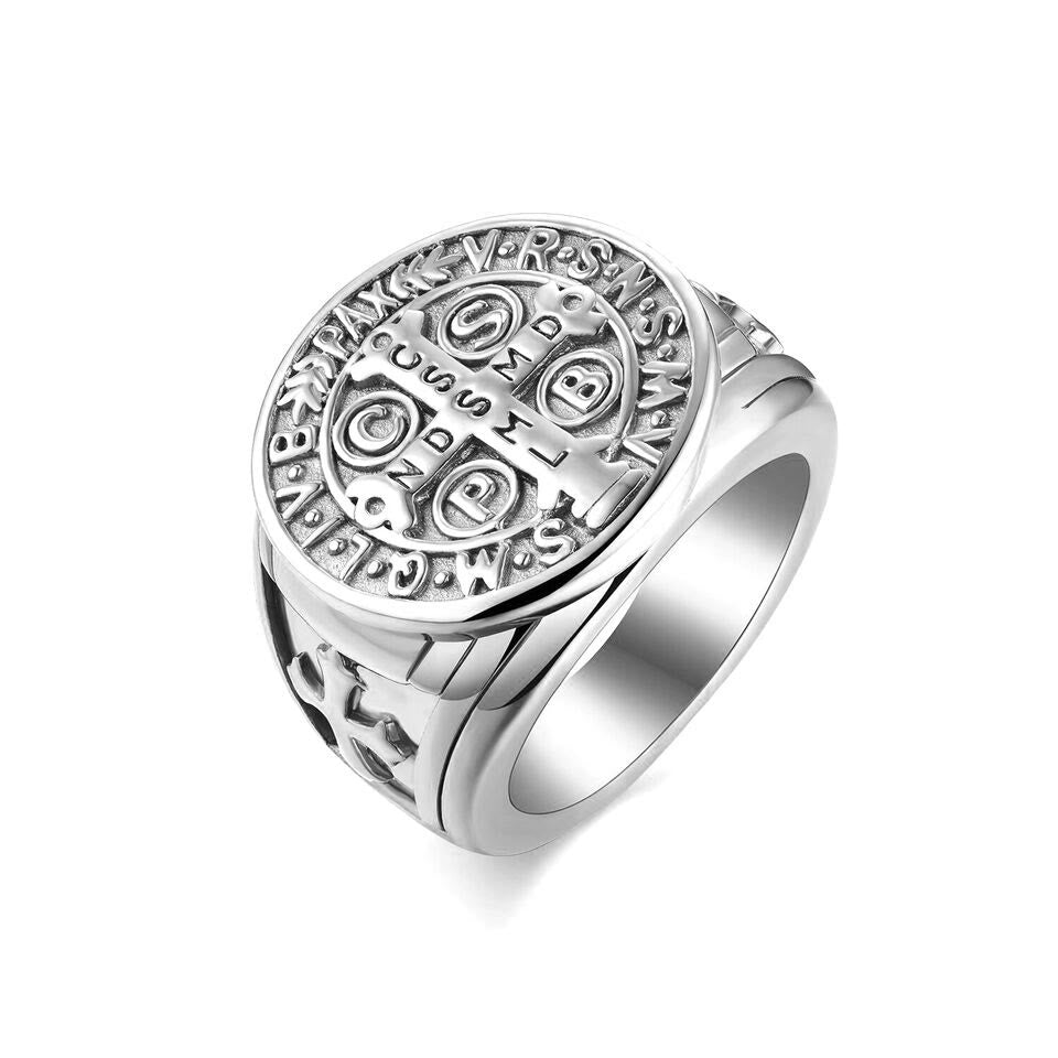 FREE Today: St. Benedict the Protector Titanium Ring
