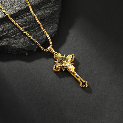 FREE Today: St. Benedict Symbol Crucifix Exorcism Necklace