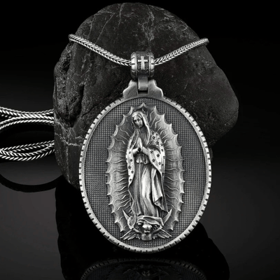 Christianartworkshop Our Lady of Guadalupe Virgin Mary Necklace