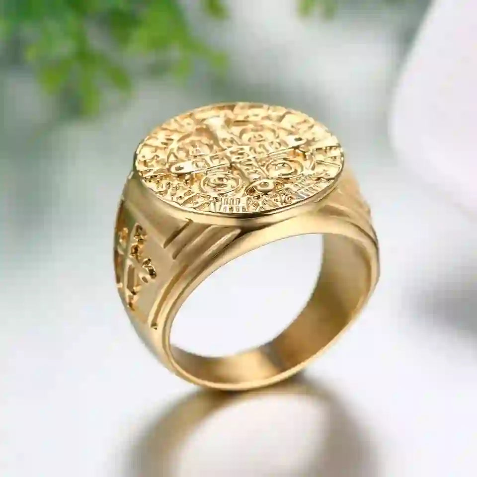 FREE Today: St. Benedict the Protector Titanium Ring