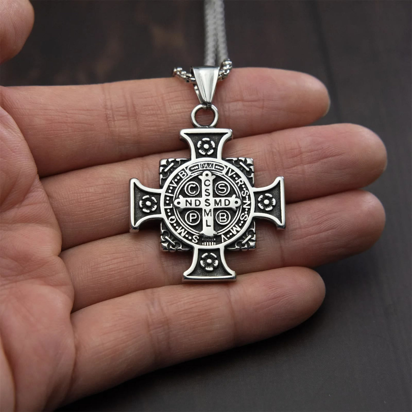 Christianartworkshop Saint Benedict Protection Medal Cross Pendant Necklace