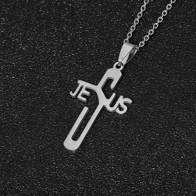 Christianartworkshop Jesus Christ Cross Chain Stainless Steel Necklace
