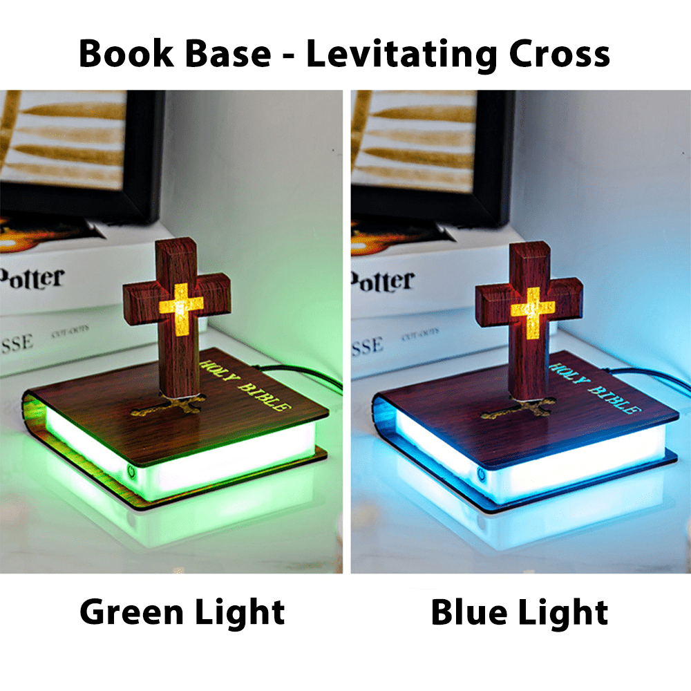 Christianartworkshop Book-base Magnetic Levitation Cross Ornament