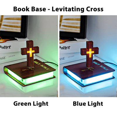 Christianartworkshop Book-base Magnetic Levitation Cross Ornament