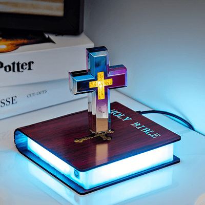 Christianartworkshop Book-base Magnetic Levitation Cross Ornament