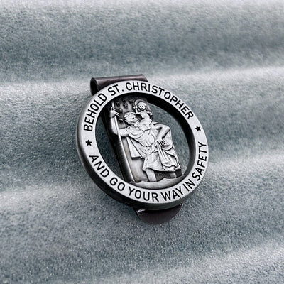 Christianartworkshop Saint Christopher Visor Clip Auto Accessories