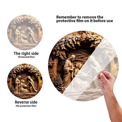 Christianartworkshop Brown Series 8 Styles Christ Nativity Festive Decor Hanging Ornaments F