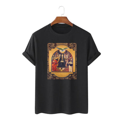 Christianartworkshop Classic Style Holy Spirit Apostles Saint Virgin Mary Short Sleeve T-shirt
