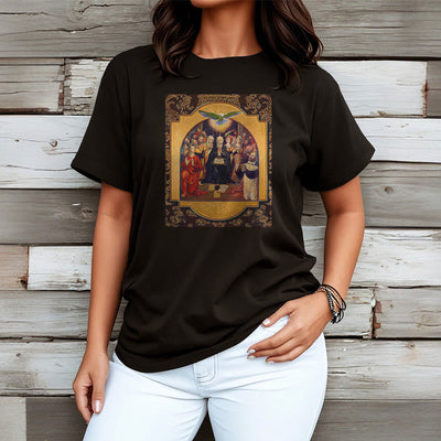Christianartworkshop Classic Style Holy Spirit Apostles Saint Virgin Mary Short Sleeve T-shirt