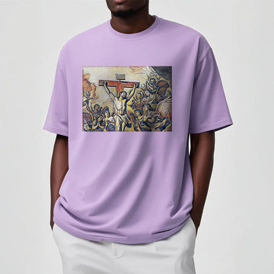 Christianartworkshop Classic Style Crucifixion of Jesus Classic Short Sleeve T-shirt
