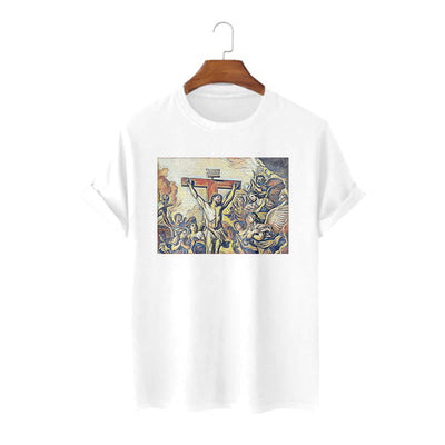 Christianartworkshop Classic Style Crucifixion of Jesus Classic Short Sleeve T-shirt