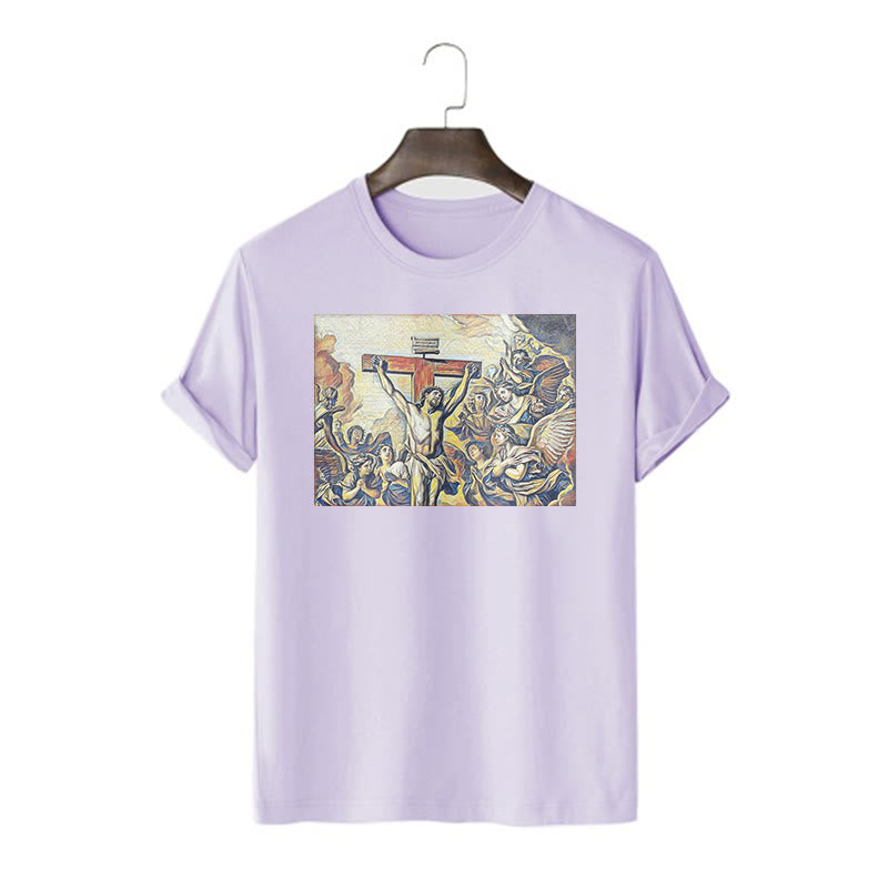 Christianartworkshop Classic Style Crucifixion of Jesus Classic Short Sleeve T-shirt