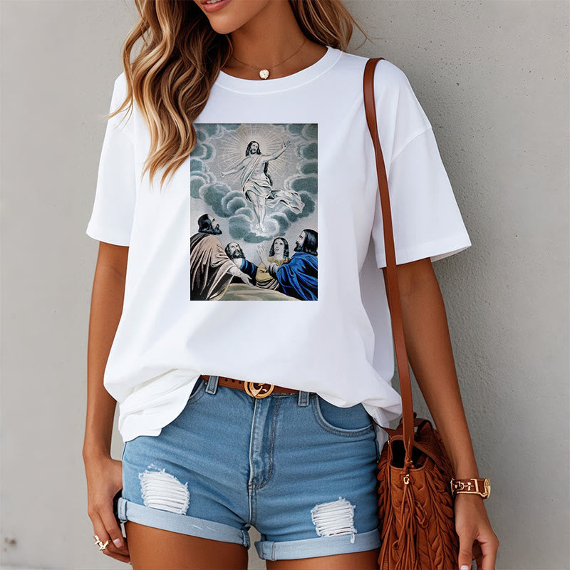 Christianartworkshop Classic Style The Ascension Short Sleeve T-shirt