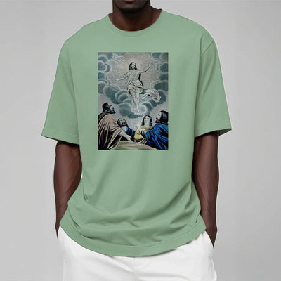 Christianartworkshop Classic Style The Ascension Short Sleeve T-shirt