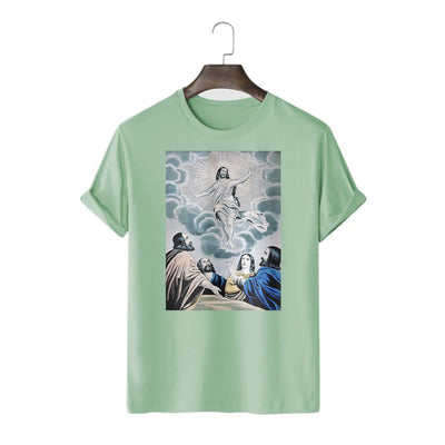 Christianartworkshop Classic Style The Ascension Short Sleeve T-shirt