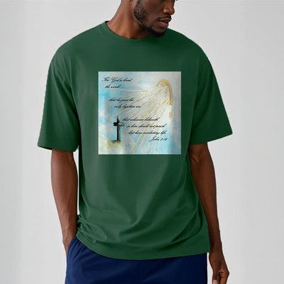 Christianartworkshop Classic Style For God so Loved the World  Short Sleeve T-shirt