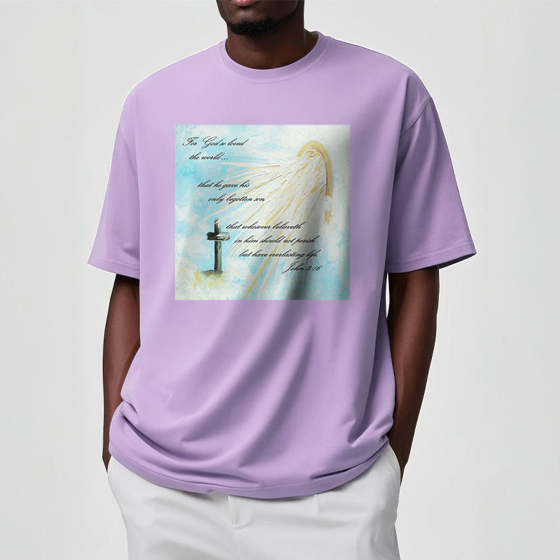 Christianartworkshop Classic Style For God so Loved the World  Short Sleeve T-shirt