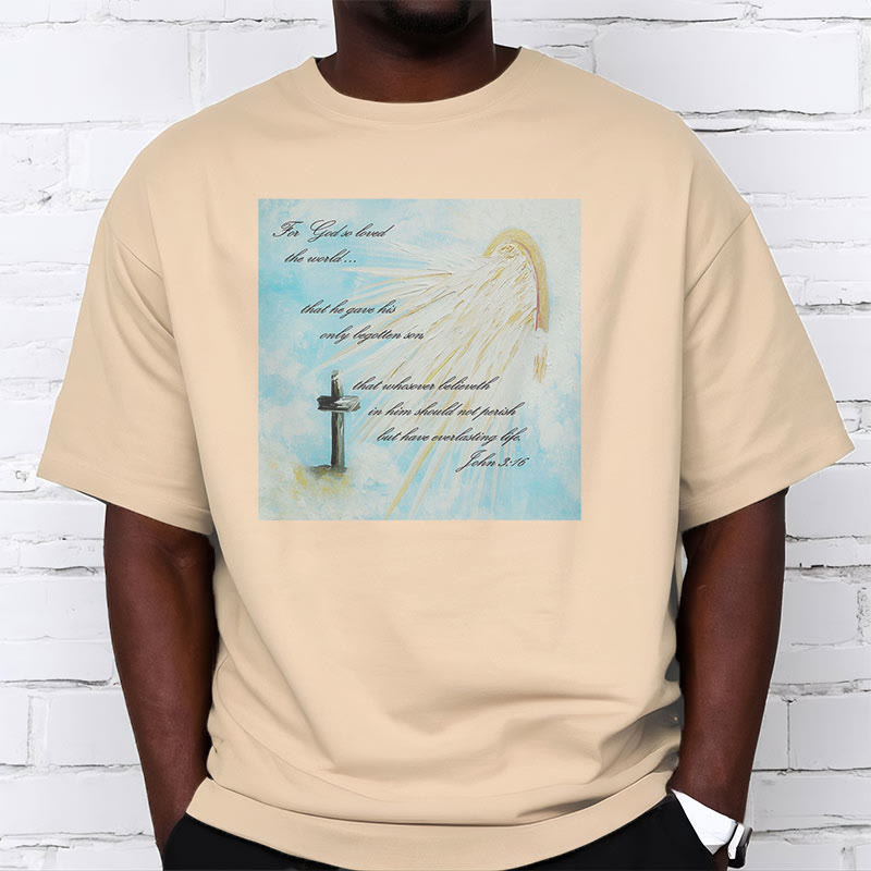 Christianartworkshop Classic Style For God so Loved the World  Short Sleeve T-shirt