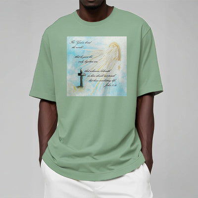 Christianartworkshop Classic Style For God so Loved the World  Short Sleeve T-shirt