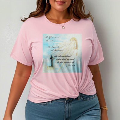Christianartworkshop Classic Style For God so Loved the World  Short Sleeve T-shirt