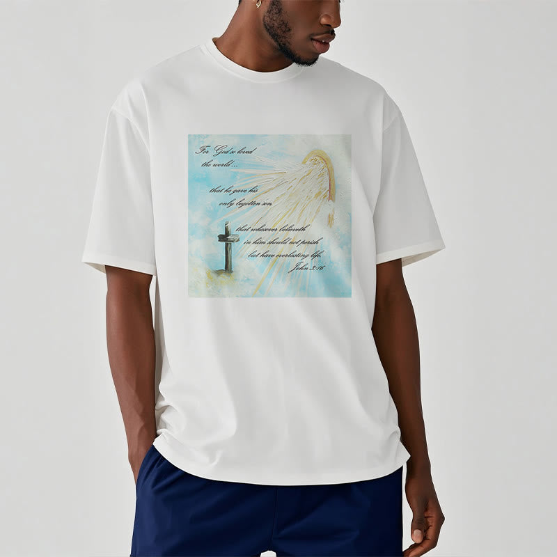 Christianartworkshop Classic Style For God so Loved the World  Short Sleeve T-shirt