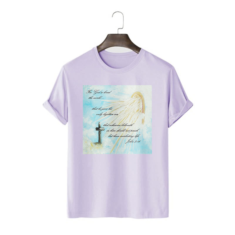 Christianartworkshop Classic Style For God so Loved the World  Short Sleeve T-shirt