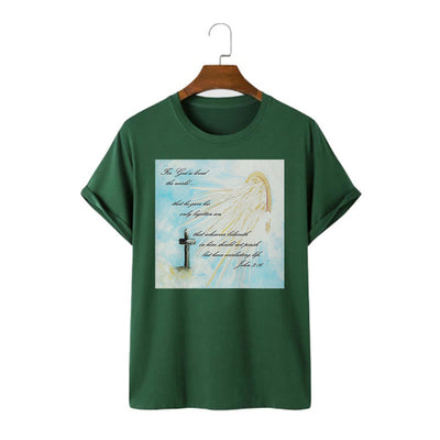 Christianartworkshop Classic Style For God so Loved the World  Short Sleeve T-shirt