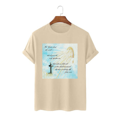Christianartworkshop Classic Style For God so Loved the World  Short Sleeve T-shirt