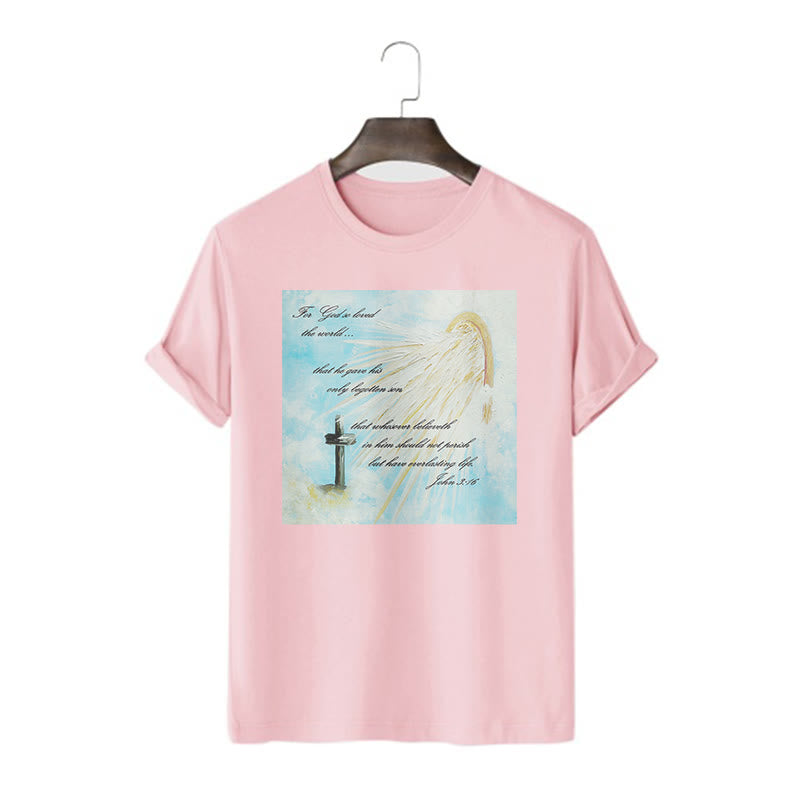 Christianartworkshop Classic Style For God so Loved the World  Short Sleeve T-shirt