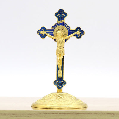 Christianartworkshop Classic Style Zinc Alloy Crucifix Stereoscopic Desktop Ornaments