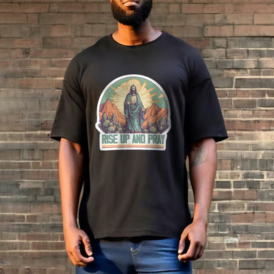 Christianartworkshop Classic Style Rise Up and Pray Short Sleeve T-shirt