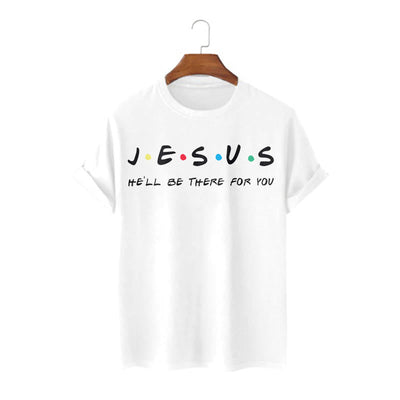 Christianartworkshop Modern Style Jesus He'll Be There For You Short Sleeve T-shirt
