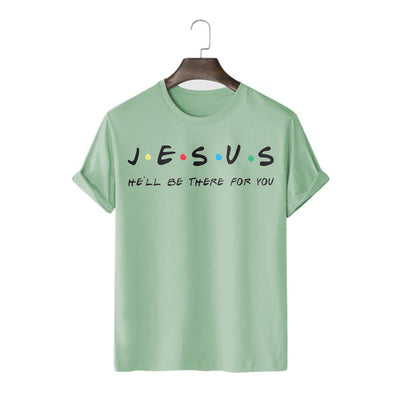 Christianartworkshop Modern Style Jesus He'll Be There For You Short Sleeve T-shirt