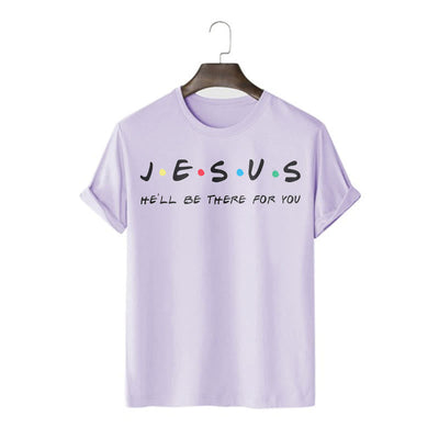 Christianartworkshop Modern Style Jesus He'll Be There For You Short Sleeve T-shirt