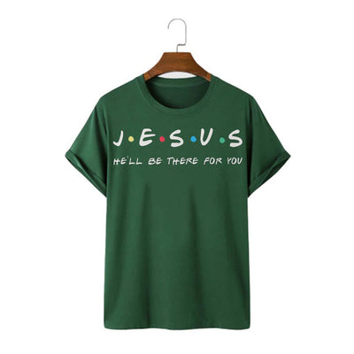 Christianartworkshop Modern Style Jesus He'll Be There For You Short Sleeve T-shirt