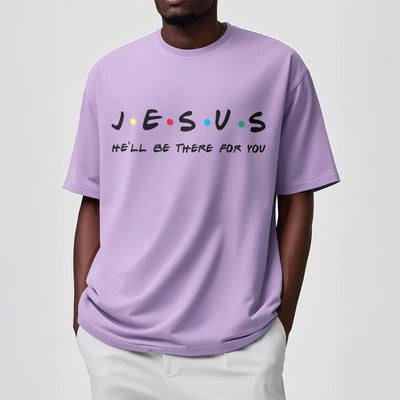 Christianartworkshop Modern Style Jesus He'll Be There For You Short Sleeve T-shirt