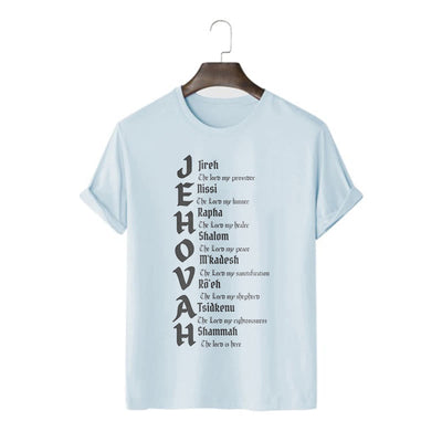 Christianartworkshop Minimalist Style Names Of Jehovah Short Sleeve T-shirt