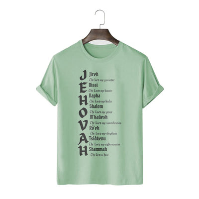 Christianartworkshop Minimalist Style Names Of Jehovah Short Sleeve T-shirt