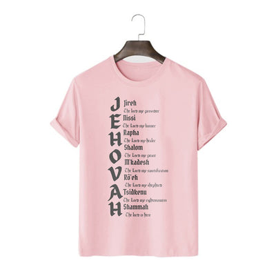 Christianartworkshop Minimalist Style Names Of Jehovah Short Sleeve T-shirt