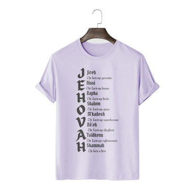 Christianartworkshop Minimalist Style Names Of Jehovah Short Sleeve T-shirt