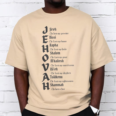 Christianartworkshop Minimalist Style Names Of Jehovah Short Sleeve T-shirt