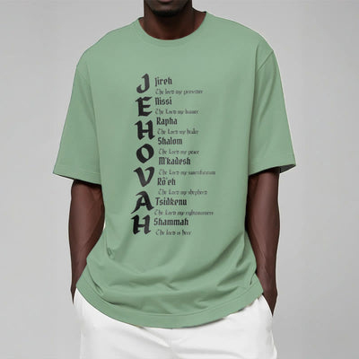 Christianartworkshop Minimalist Style Names Of Jehovah Short Sleeve T-shirt