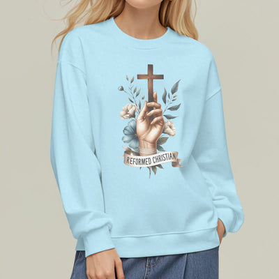 Christianartworkshop Classic Colored Style Reformed Christian Faith Fleece Lined Polyester Sweatshirt