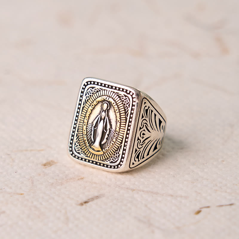 FREE Today: Retro Style Miraculous Medal Virgin Mary Faith Titanium Steel Ring