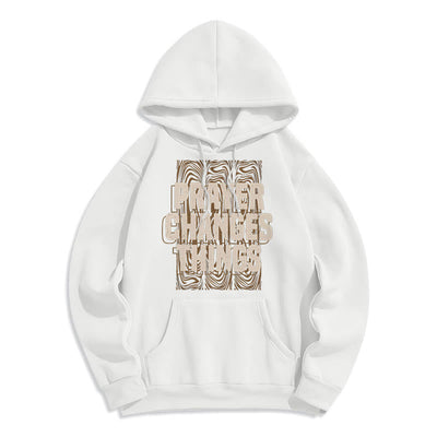 Christianartworkshop Modern Style Prayer Changes Things Fleece Lined Polyester Hoodie