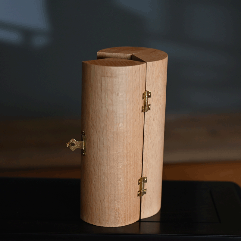 Christianartworkshop Classic Style Openable Wooden Cylinder Jesus Figure Desktop Decorations Ornament