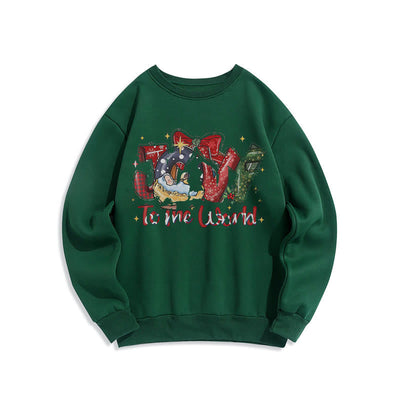 Christianartworkshop Colored Style Joy To The World Nativity Scene Fleece Lined Polyester Sweatshirt